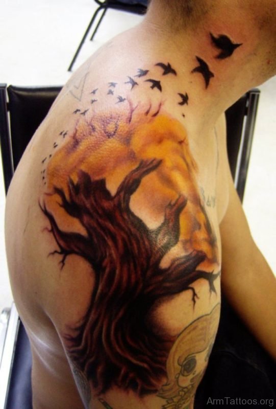 Funky Tree Tattoo Image