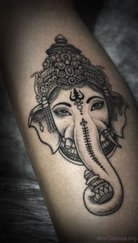 Ganesha Face Tattoo