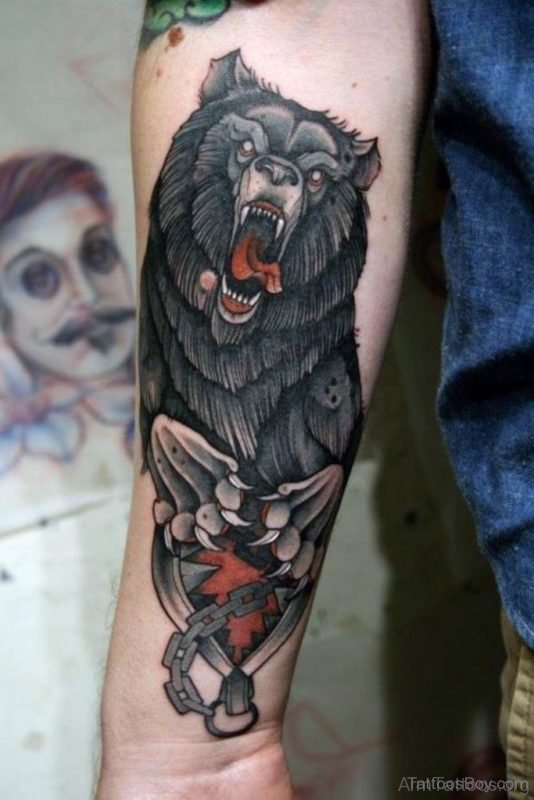 Garceful Wolf Tattoo