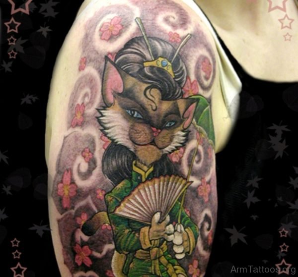 Geisha Cat Tattoo