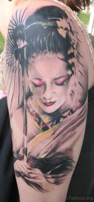 Geisha Face Tattoo