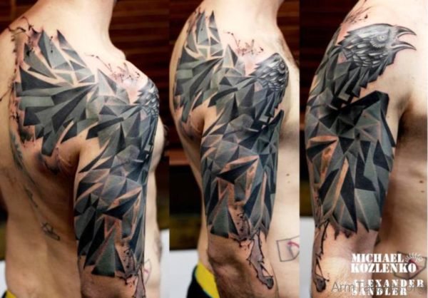 Geometric Eagle Tattoo Design