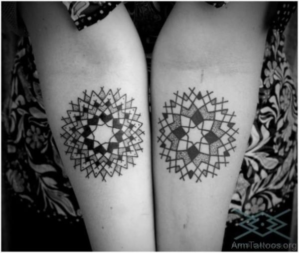 Geometric Tattoo On Elbow