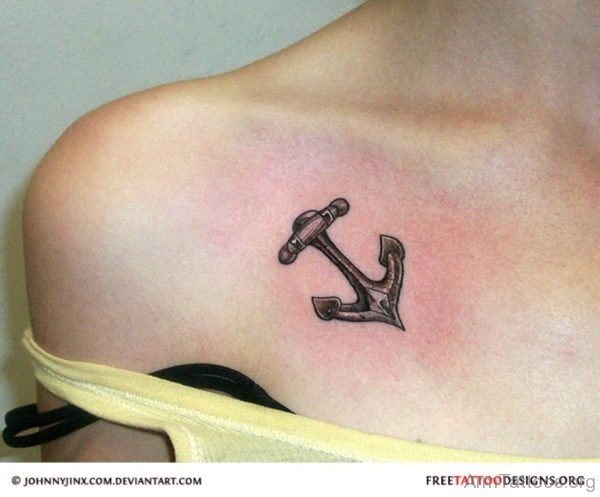 Girl Anchor Tattoo