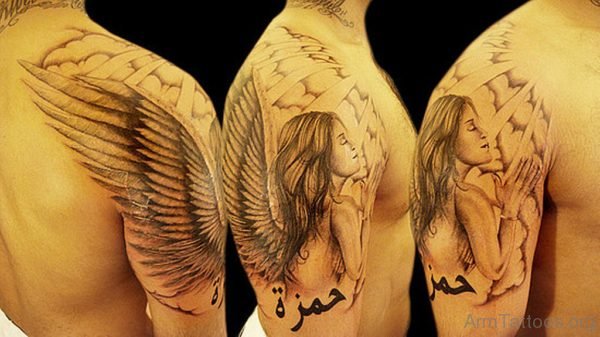 Good Looking Angel Tattoo Design