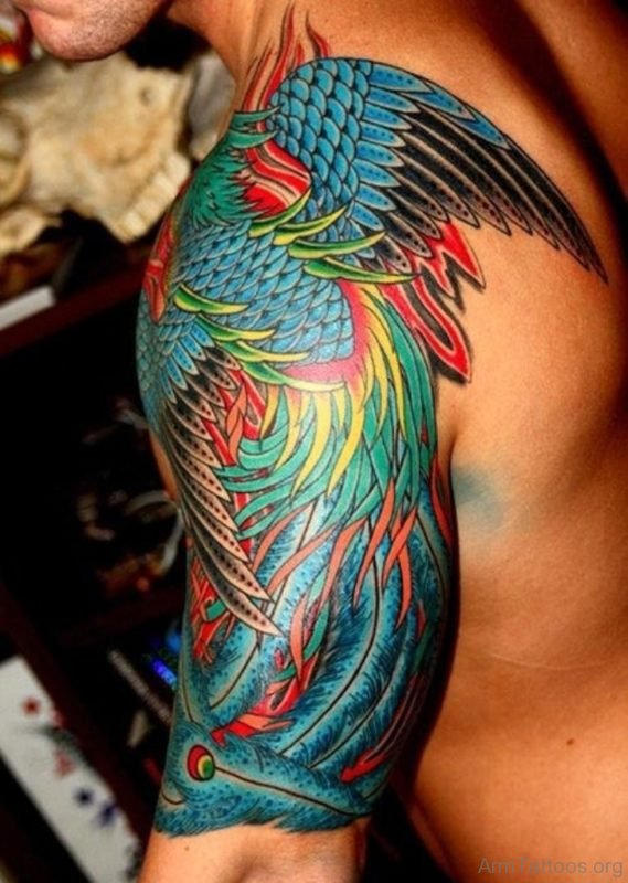 Gorgeous Phoenix Tattoo On Arm