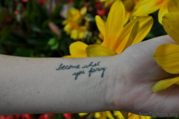 Gorgeous Wording Tattoo