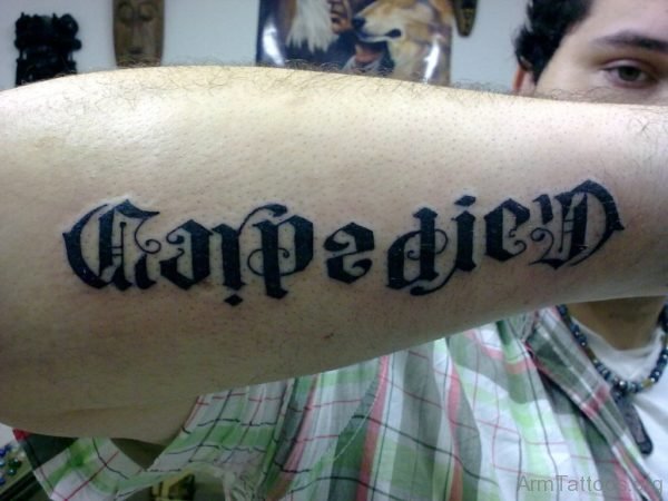 Graceful Ambigram Tattoo On Arm
