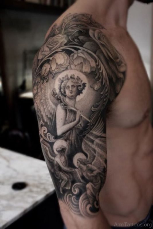 Graceful Angel Tattoo On arm