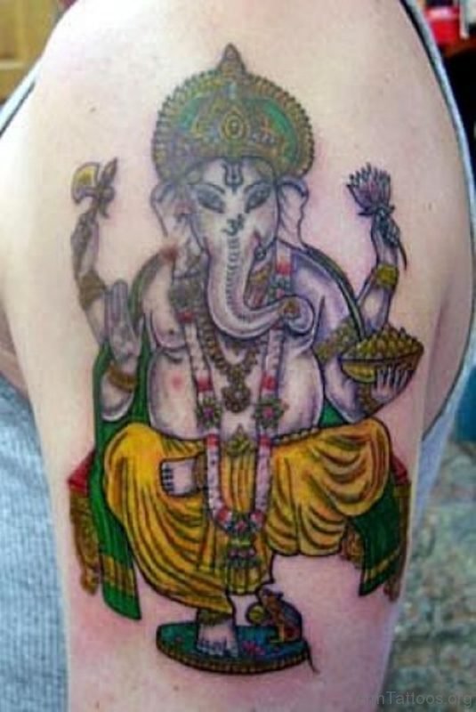 Graceful Ganesha Tattoo