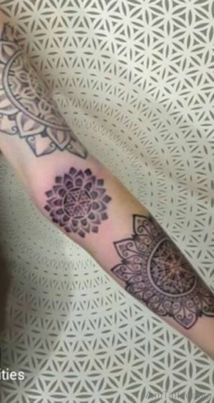 Graceful Mandala Tattoo On Arm