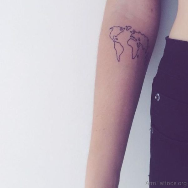 Graceful Map Tattoo