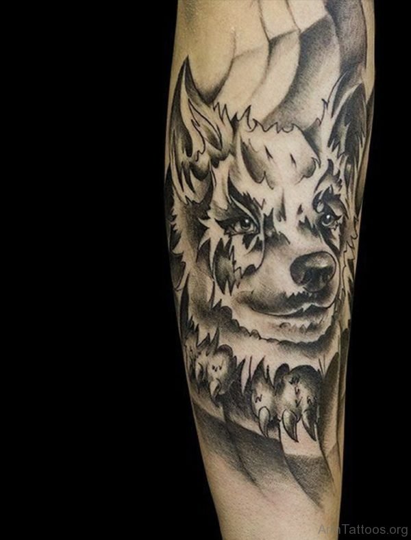Graceful Wolf Tattoo