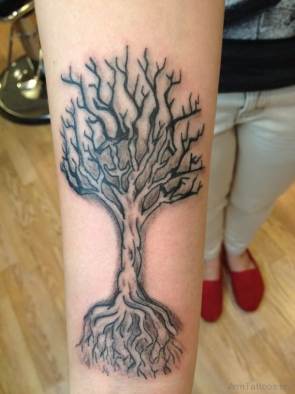 Graveyard Tree Tattoo