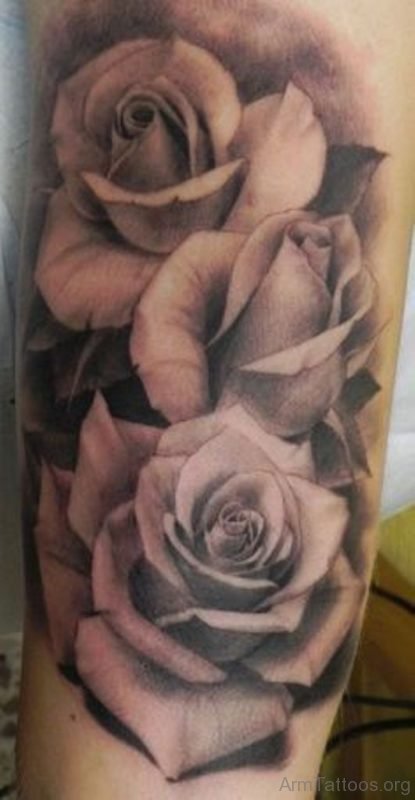 Great Black Rose Tattoo