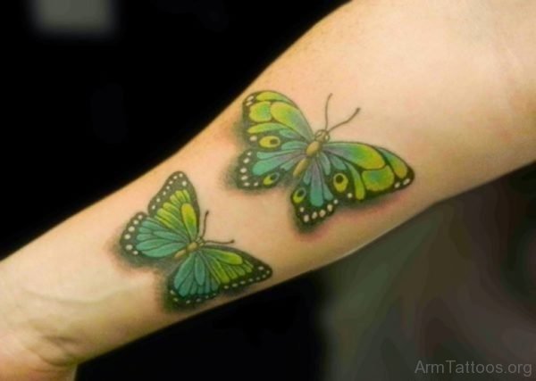 Great Butterfly Tattoo On Arm