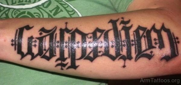 Great Looking Ambigram Tattoo