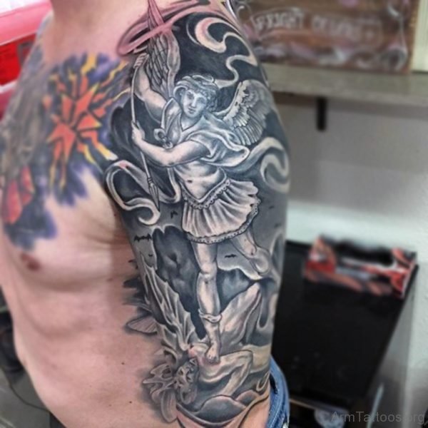 Great Looking Guardian Angel Tattoo