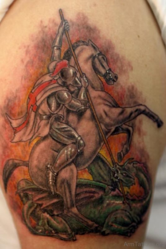 Great Warrior Tattoo Design