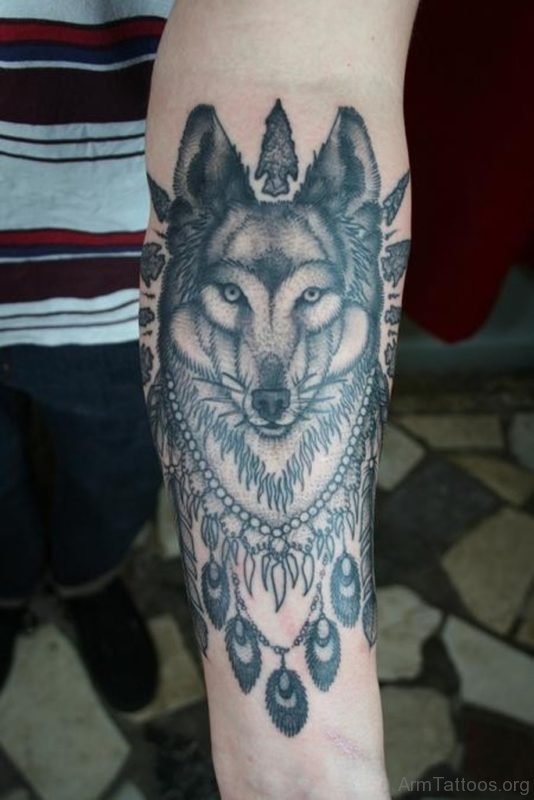 Great Wolf Tattoo On Arm