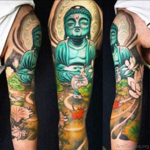 Green Buddha Tattoo Design 
