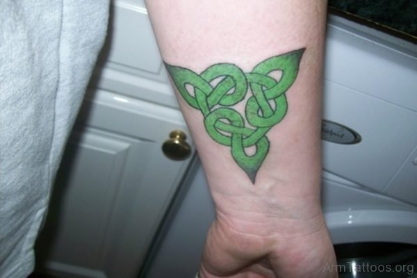 Green Celtic knot Tattoo 