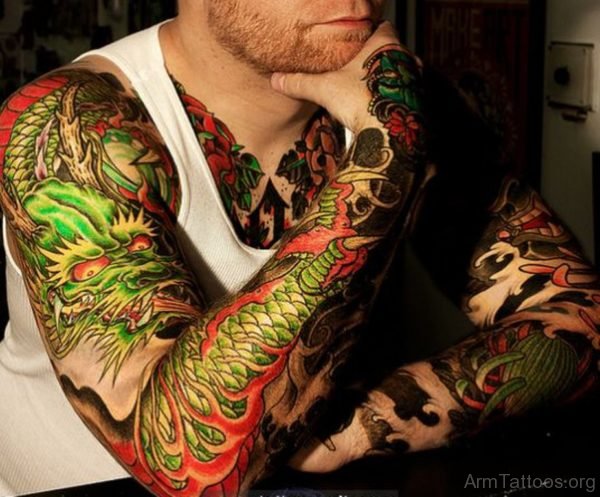 Green Dragon Tattoo 