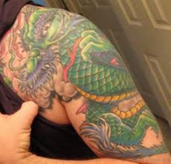 Green Dragon Tattoo Design