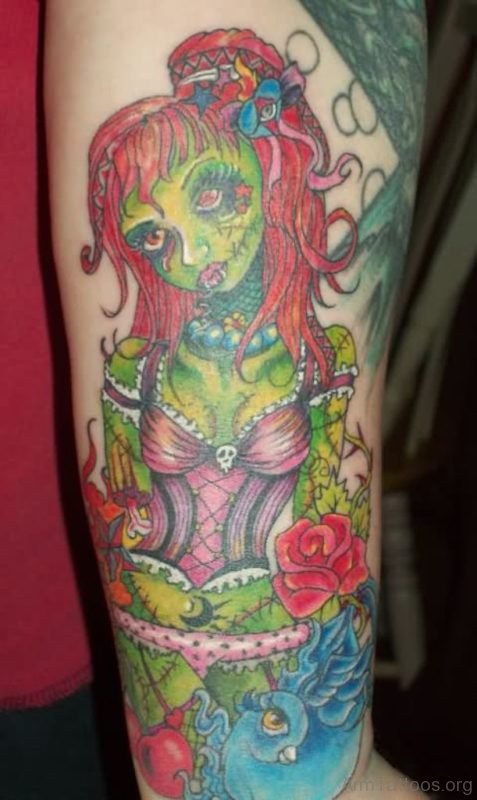 Green Zombie Tattoo