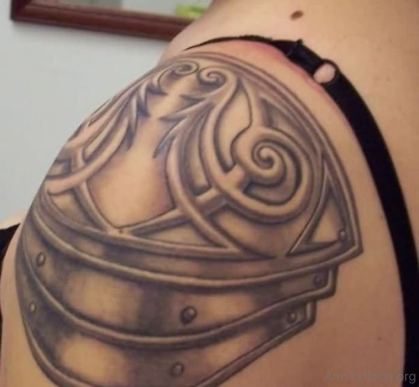 Grey Armour Tattoo