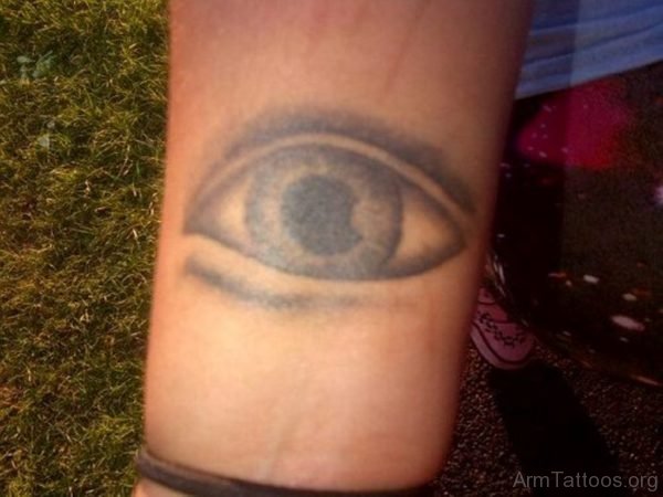 Grey Ink Eye Tattoo