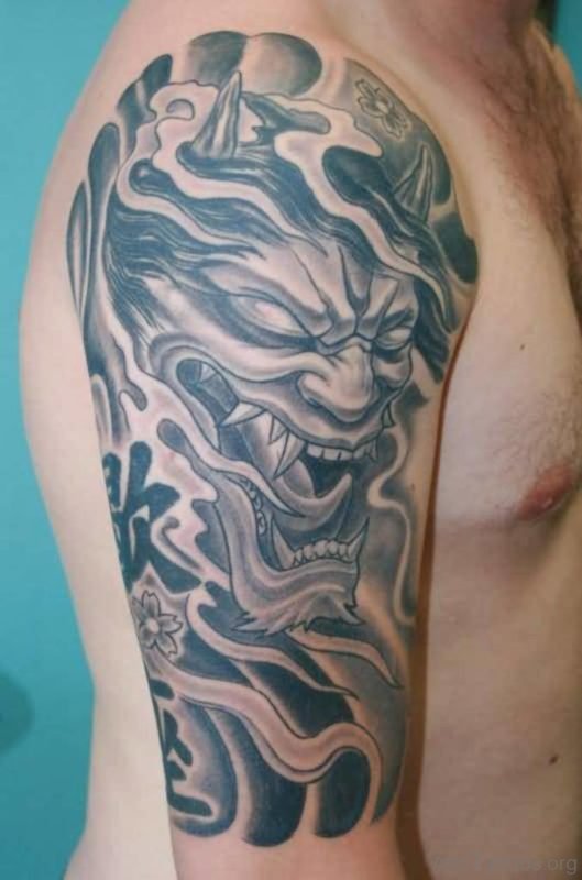 Grey Mask Tattoo