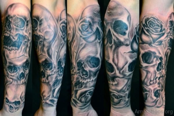 Grey Skull Tattoo 