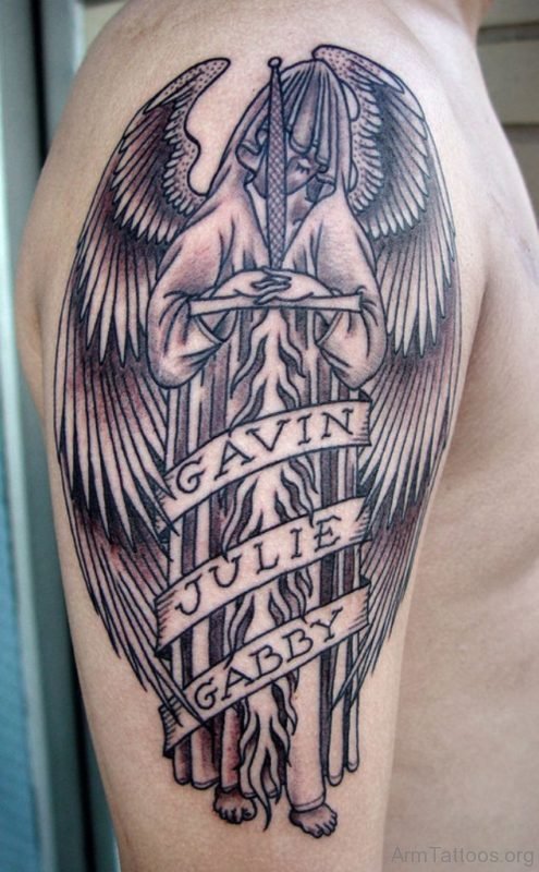 Guardian Angel Tattoo For Arm