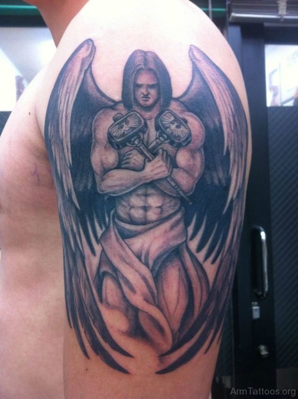 Guardian Angel Tattoo For Shoulder