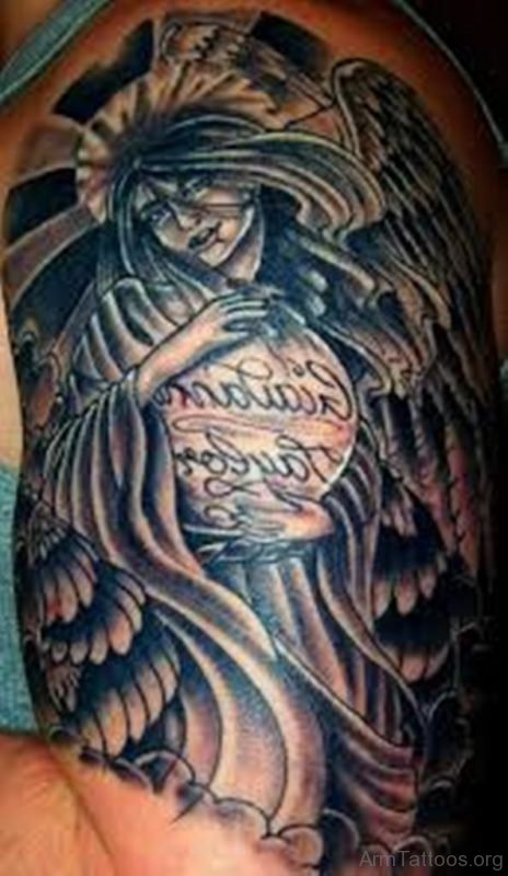 Guardian Angel Tattoo For Arm