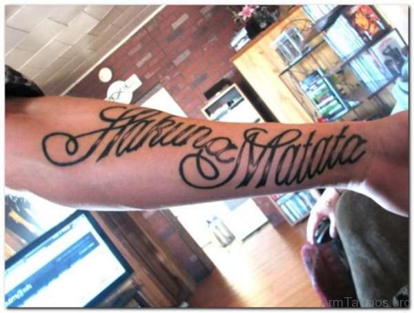 Hakuna Matata Wording Tattoo