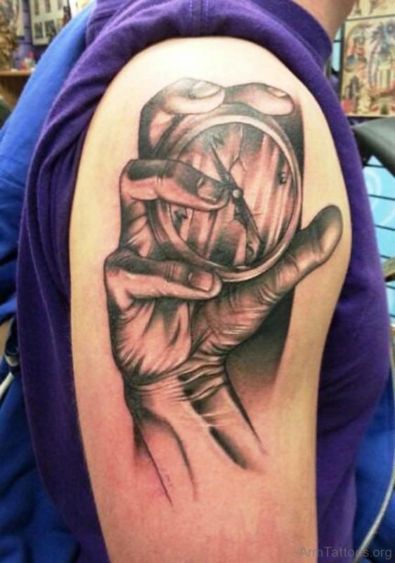 Hand Compass Tattoo 