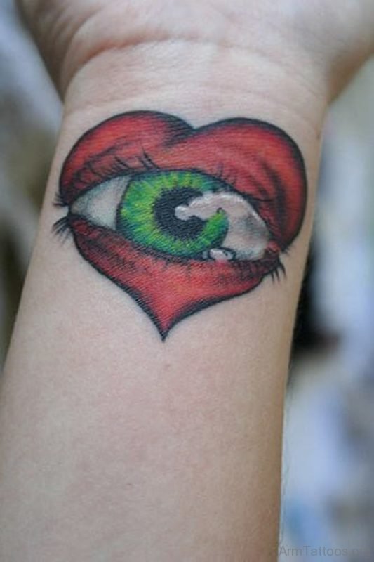 Heart And Eye Tattoo