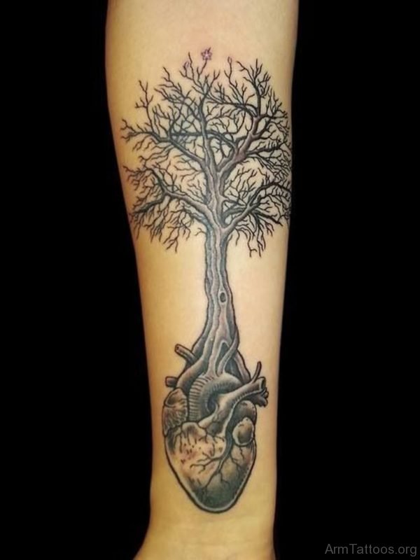 Heart And Tree Tattoo