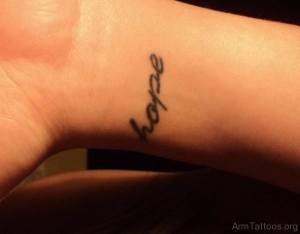 Hope Word Tattoo