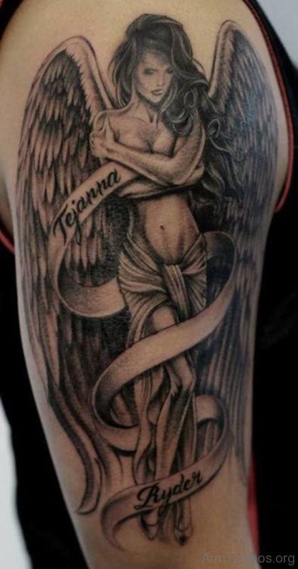 Hot Guardian Angel Tattoo