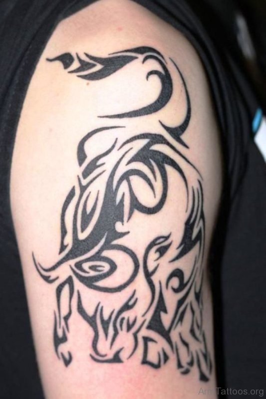 Impressive Bull Tattoo 