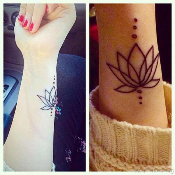 Impressive Lotus Tattoo On Arm 