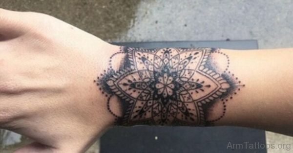Impressive Mandala Flower Tattoo 