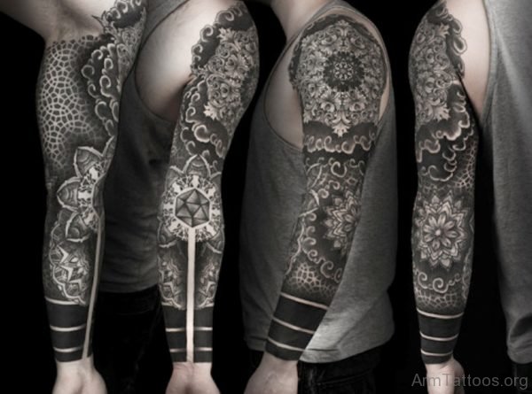 Impressive Mandala Tattoo On Arm 