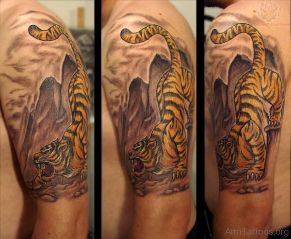 Impressive Tiger Tattoo Design