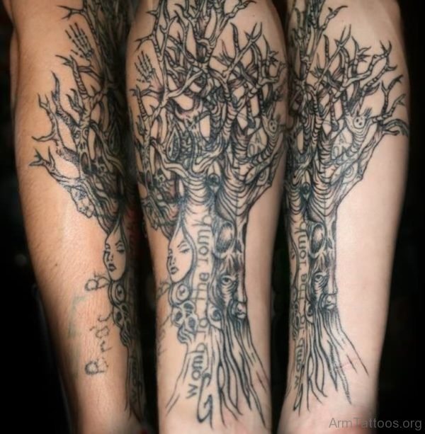 Impressive Tree Tattoo Design