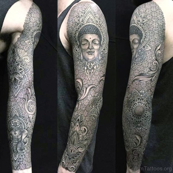 Intricate Artwork Buddha Tattoo Design 