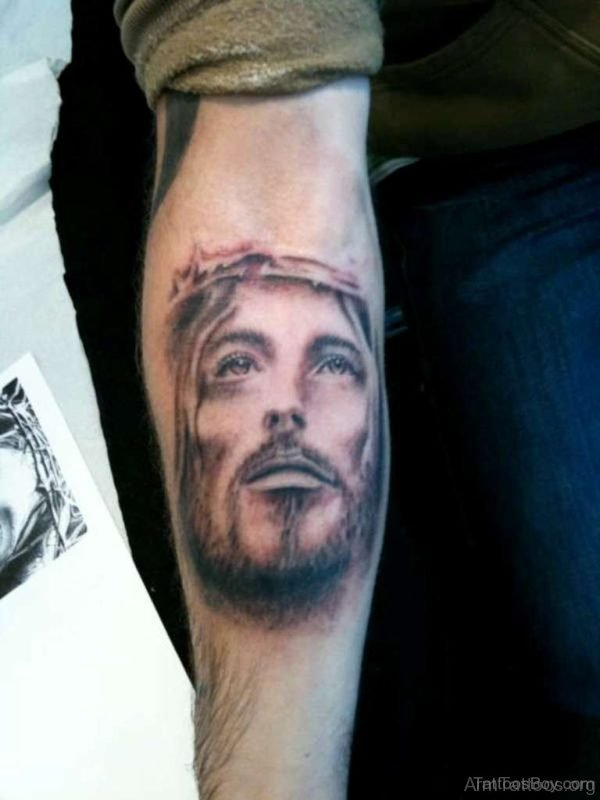 Jesus Face Tattoo